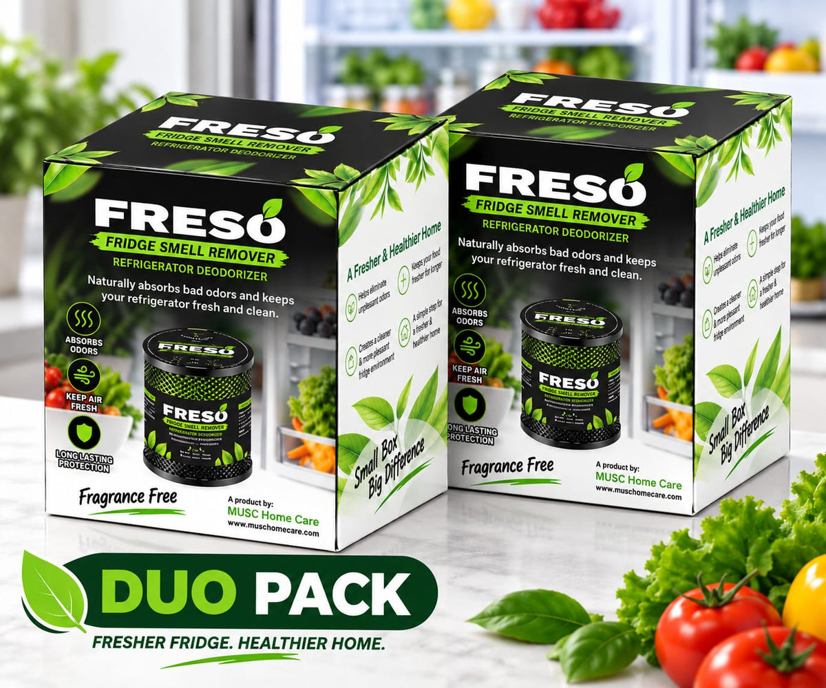 FRESO refrigerator deodorizer duo pack for fridge odor removal